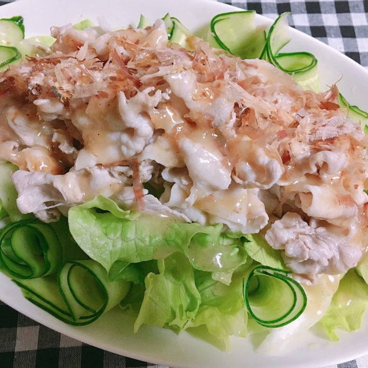 きゅうりでかわいく 冷しゃぶサラダ レシピ 作り方 By Kaohi 楽天レシピ きゅうりでかわいく 冷しゃぶサラダ レシピ 作り方 By Kaohi 楽天レシピ